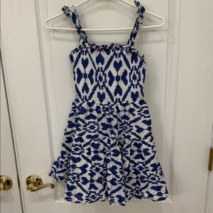 Janie and Jack Ikat Ruffle Trim Sundress